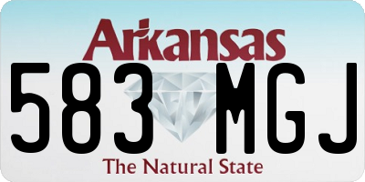 AR license plate 583MGJ
