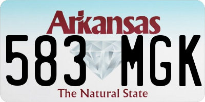 AR license plate 583MGK