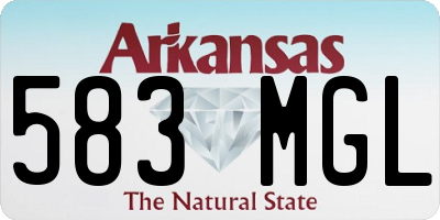 AR license plate 583MGL