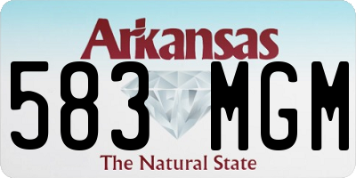 AR license plate 583MGM