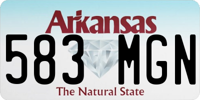 AR license plate 583MGN