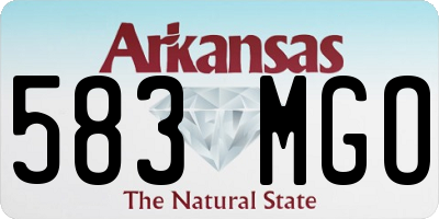 AR license plate 583MGO