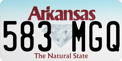 AR license plate 583MGQ