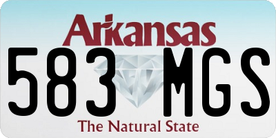 AR license plate 583MGS