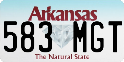 AR license plate 583MGT