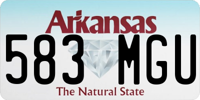 AR license plate 583MGU