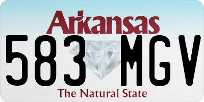 AR license plate 583MGV