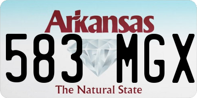 AR license plate 583MGX