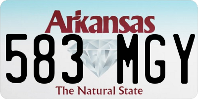 AR license plate 583MGY