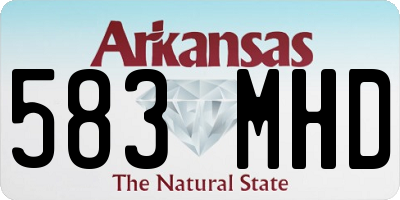 AR license plate 583MHD