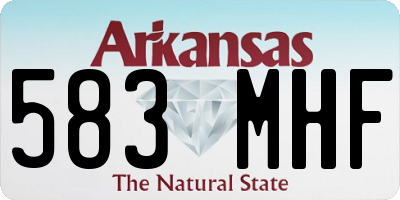 AR license plate 583MHF