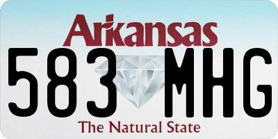 AR license plate 583MHG
