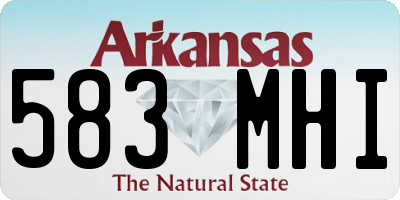 AR license plate 583MHI