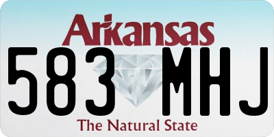 AR license plate 583MHJ