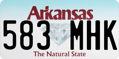AR license plate 583MHK