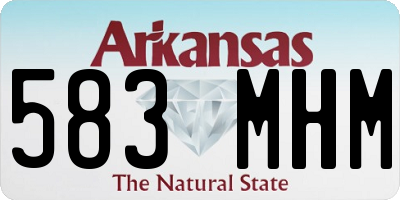 AR license plate 583MHM