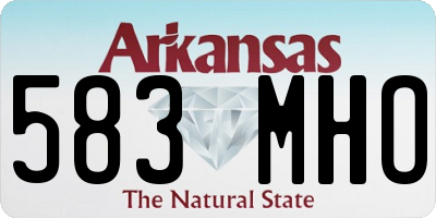 AR license plate 583MHO