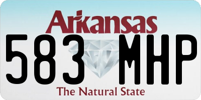 AR license plate 583MHP