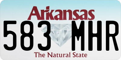 AR license plate 583MHR