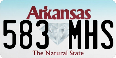 AR license plate 583MHS