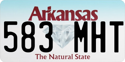 AR license plate 583MHT