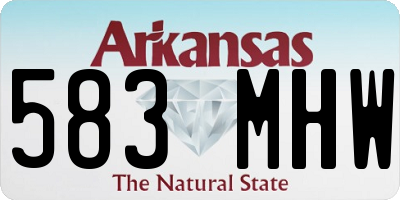 AR license plate 583MHW