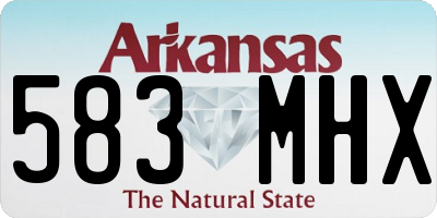 AR license plate 583MHX