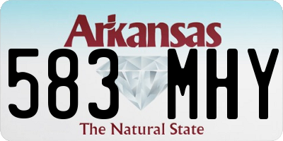 AR license plate 583MHY