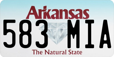 AR license plate 583MIA