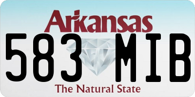 AR license plate 583MIB