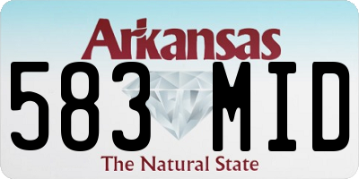 AR license plate 583MID