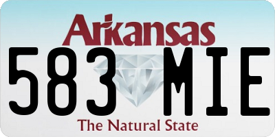 AR license plate 583MIE