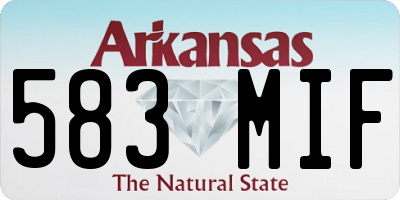 AR license plate 583MIF