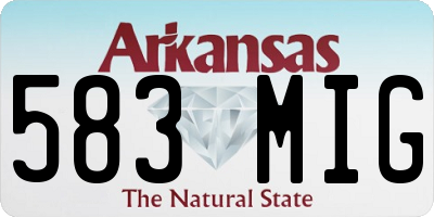 AR license plate 583MIG