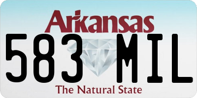 AR license plate 583MIL