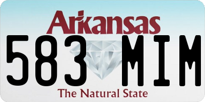 AR license plate 583MIM