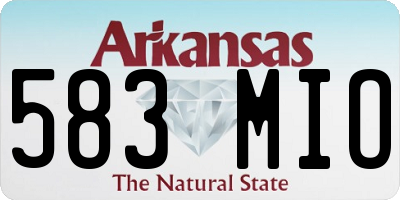 AR license plate 583MIO