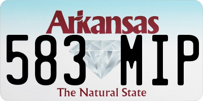 AR license plate 583MIP