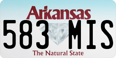 AR license plate 583MIS