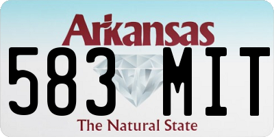 AR license plate 583MIT