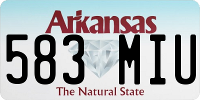 AR license plate 583MIU