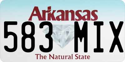 AR license plate 583MIX