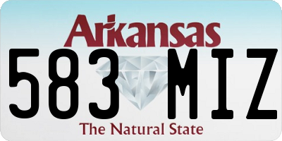 AR license plate 583MIZ