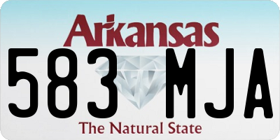 AR license plate 583MJA