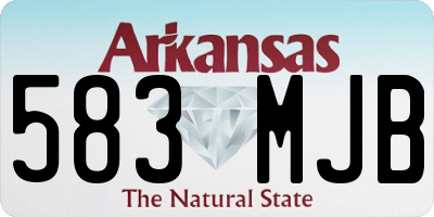 AR license plate 583MJB