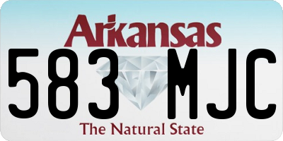 AR license plate 583MJC