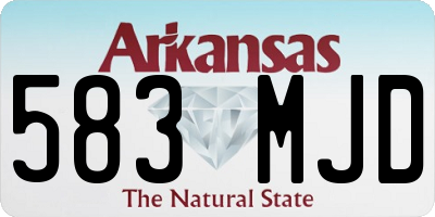 AR license plate 583MJD