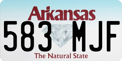 AR license plate 583MJF