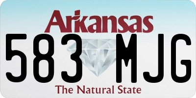 AR license plate 583MJG