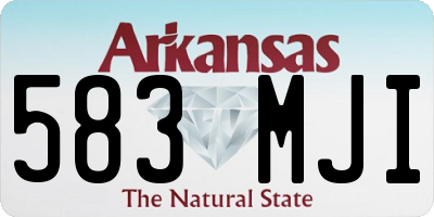 AR license plate 583MJI